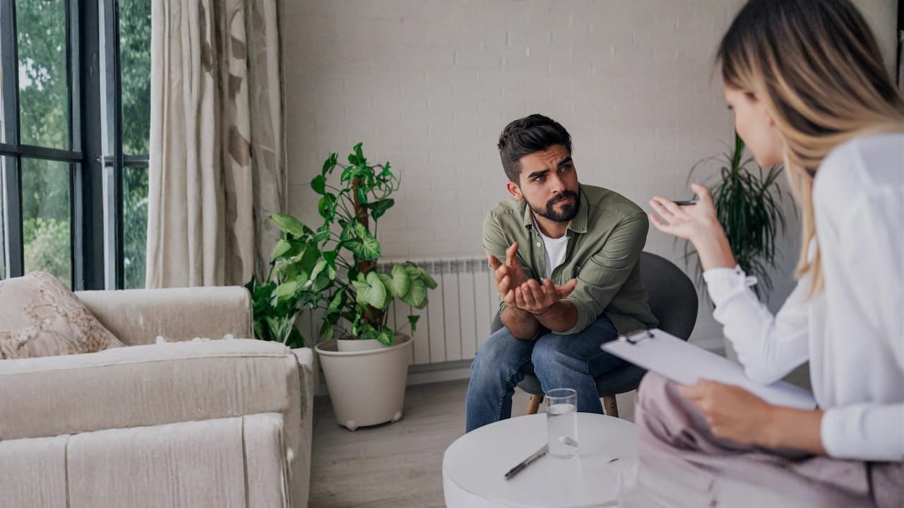 Doctor and patient discussing Chronic Alcohol Abuse results